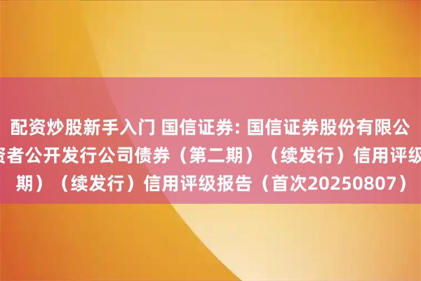 配资炒股新手入门 国信证券: 国信证券股份有限公司2025年面向专业投资者公开发行公司债券（第二期）（续发行）信用评级报告（首次20250807）