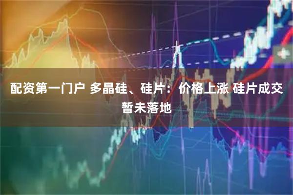 配资第一门户 多晶硅、硅片:价格上涨 硅片成交暂未落地